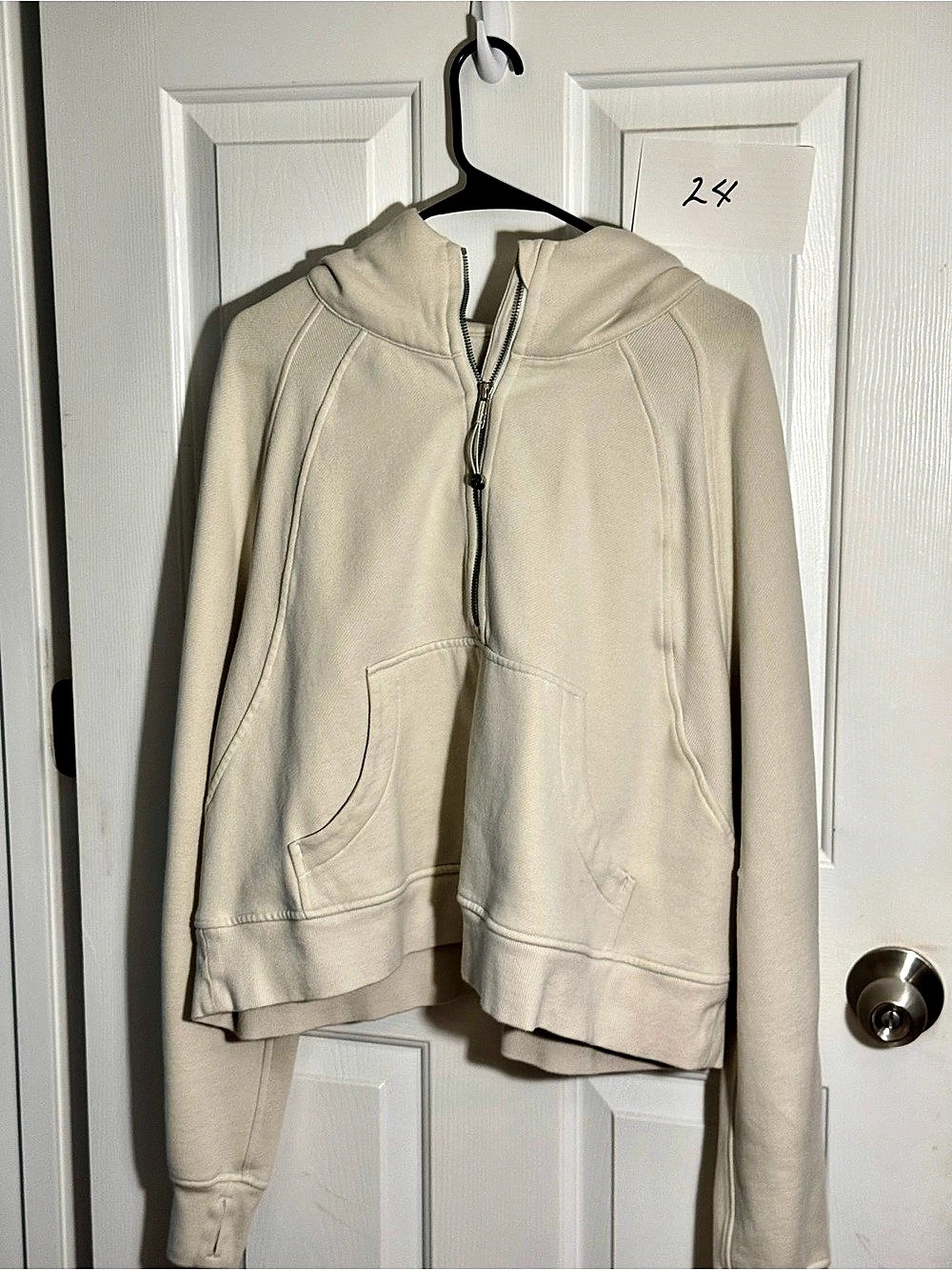 lululemon Scuba Oversized Half-Zip Hoodie Beige XL